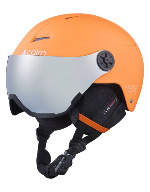 Kask narciarski dla juniora Cairn Orbit Visor JR pomarańczowy 54-56cm