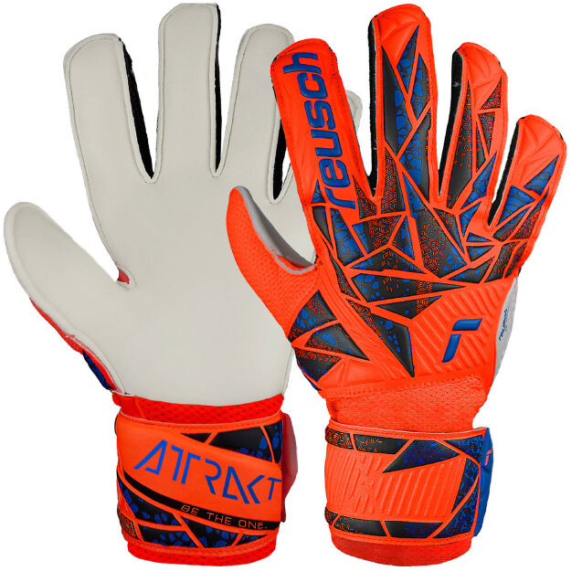 Reusch Rękawice Bramkarskie ATTRAKT Solid Finger Support Junior (usztywnienia palców) orange