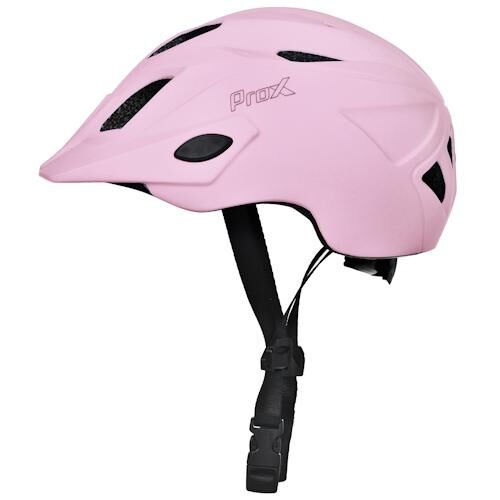 JUNIOR Kask rowerowy Prox FLASH 52-56 z lampką pastelowy róż