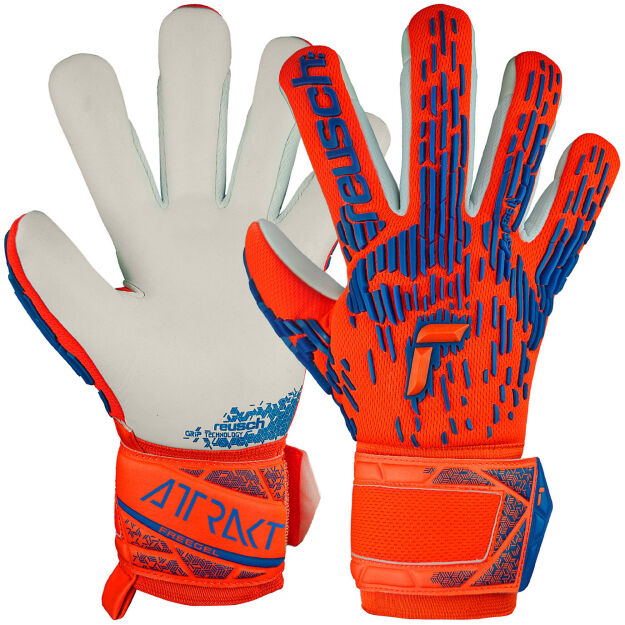 Reusch Dziecięce Rękawice Bramkarskie ATTRAKT Freegel Silver Junior orange / blue