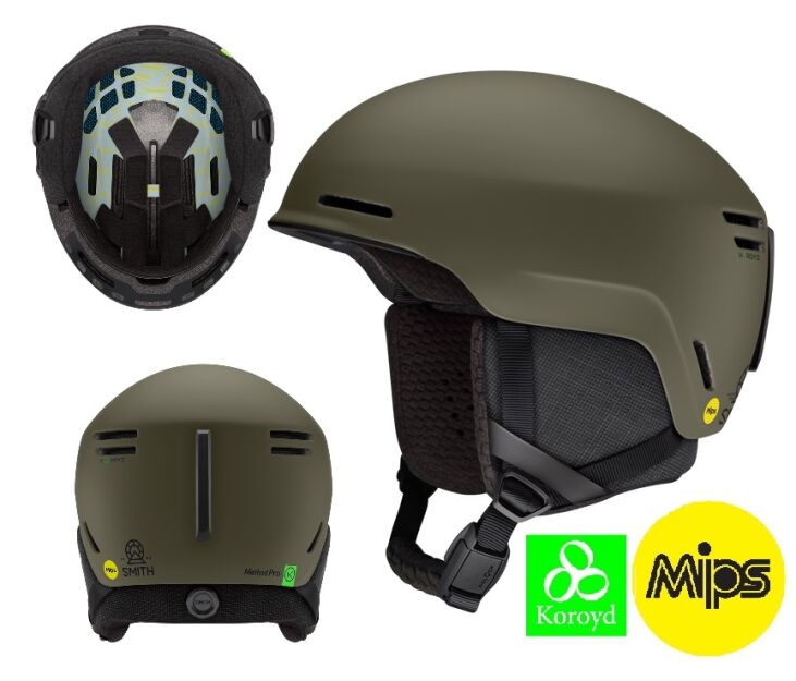 Smith METHOD PRO MIPS kask snowboardowy matte Forest Khaki