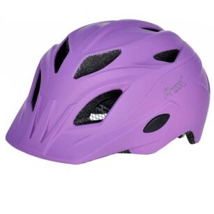 JUNIOR Kask rowerowy Prox FLASH 52-56 z lampką purpurowy