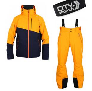 MĘSKI Kombinezon narciarski BLIZZARD BLOW kurtka + spodnie PERFORMANCE orange