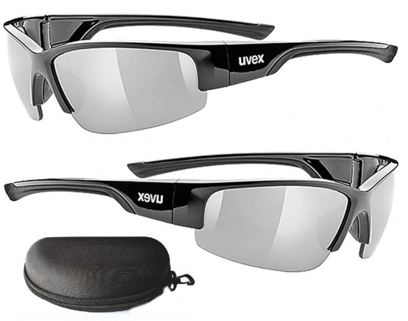 Okulary sportowe UVEX Sportstyle 215 BLACK +ETUI