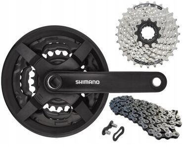 Zestaw napęd SHIMANO KORBA 42 KASETA 8 ŁAŃCUCH