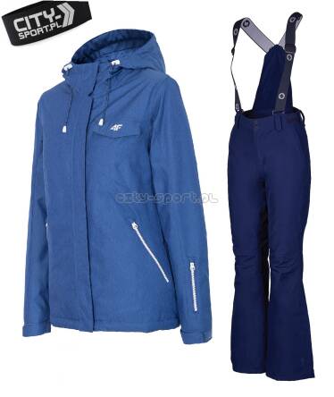 Kombinezon narciarski damski kurtka KUDN280 granat + spodnie Blizzard dark blue