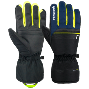 Rękawice narciarskie Reusch Snow King black blue safety yellow