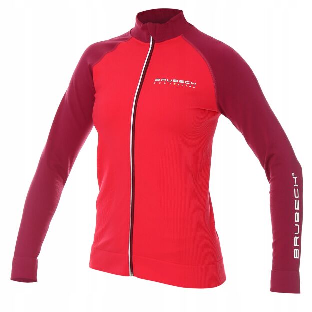 Bluza DAMSKA sportowa BRUBECK ATHLETIC LS1352W termoaktywna W GÓRY malinowo/amarantowy