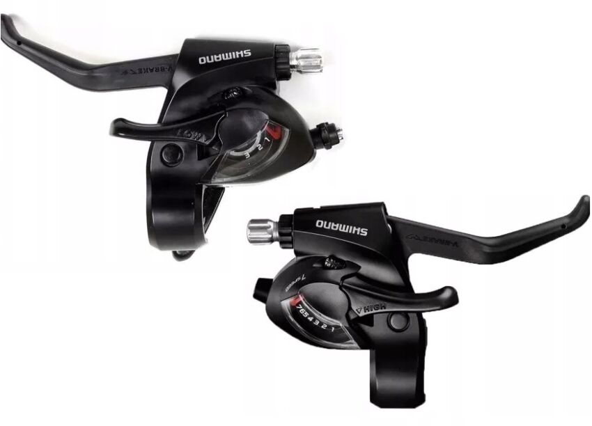 SHIMANO klamkomanetki ALTUS ST-EF41 3x7 komplet +LINKI