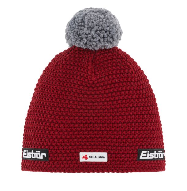 Czapka Eisbar JAMIE Pompon MU SKA Ski Austria kolor 043 red grey