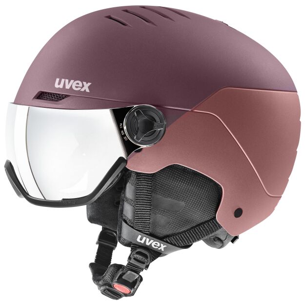 DAMSKI KASK UVEX z szybą WANTED VISOR bramble rose mat