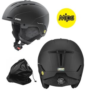 Kask Narciarski Snowboardowy UVEX STANCE MIPS Black Czarny Mat