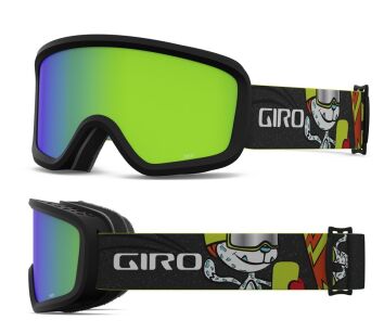 Gogle narciarsie juniorske GIRO CHICO 2.0 BLACK ASHES (Szyba lustrzana kolorowa LODEN GREEN)