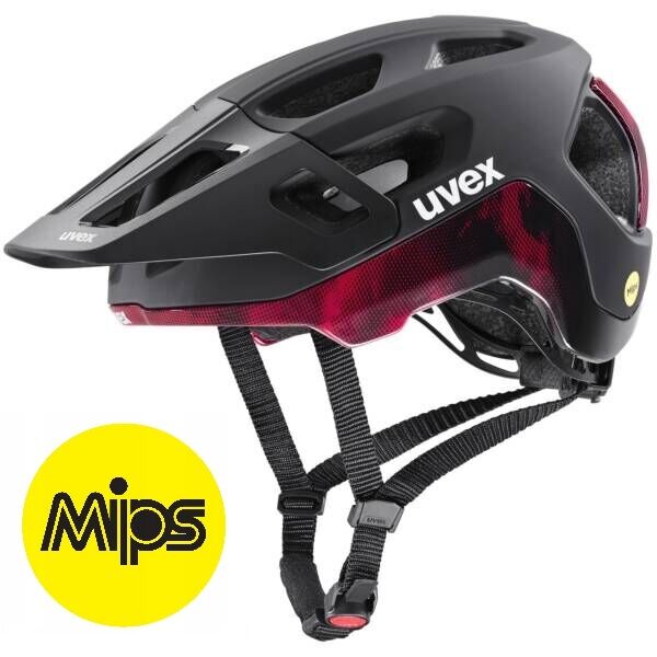 Kask rowerowy UVEX React MIPS black red