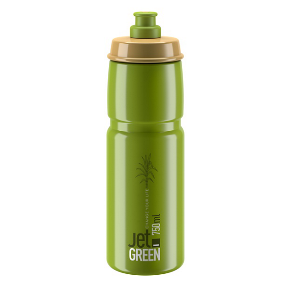 Bidon Kolarski Elite JET Green Olive Logo 750ml