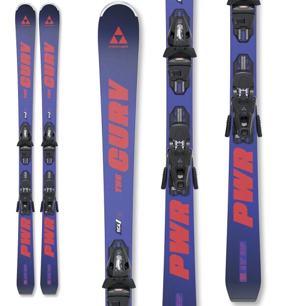 Narty Fischer RC4 THE CURV POWER PWR WoodCore blue red  +wiązania RS 10