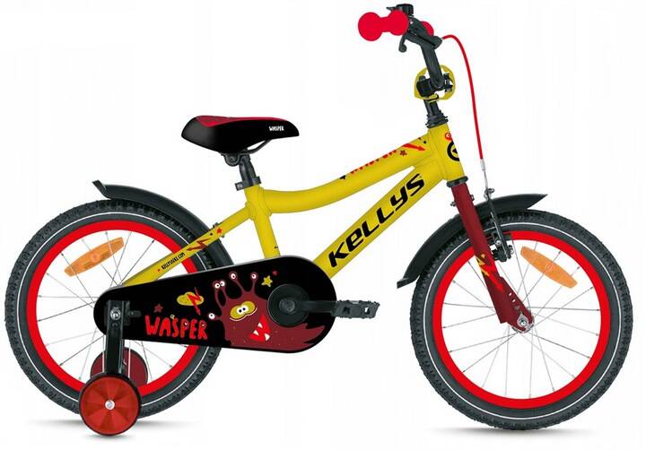 Rower dziecięcy KELLYS Wasper Yellow Red ALU (koła 16