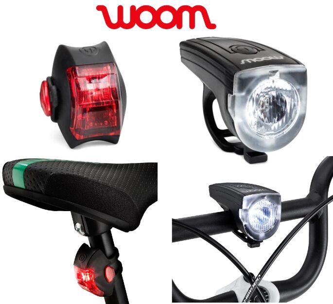 WOOM CYCLOPE lampki rowerowe LED zestaw PRZÓD +TYŁ