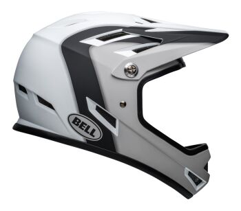 Szczękowy Kask rower FullFace DH BELL SANCTION presences matte black white