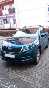 Bagażnik do Skoda KODIAQ 2017-> ALU na relingi EcoBase 120cm