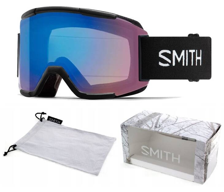 GOGLE SMITH SQUAD black szyba Photochromic blue rose Mirror S1-S2