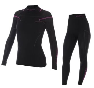 Brubeck THERMO damska bielizna TERMOAKTYWNA czarno / różowy (black/pink)