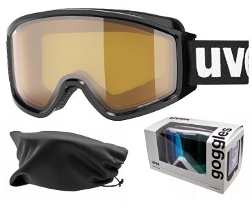 UVEX GOGLE NARCIARSKIE SNOWBOARDOWE UVEX G.GL 300 BLACK S2