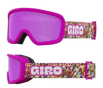 Gogle narciarsie juniorske GIRO CHICO 2.0 PINK SPRINKLES (Szyba S2 lustrzana kolorowa AMBER PINK)