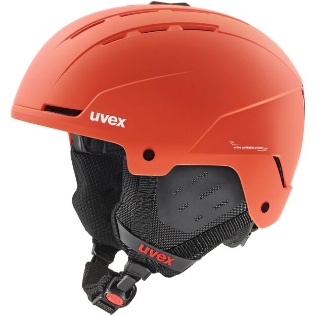 Kask Narciarski Snowboardowy UVEX STANCE Fierce Red Pomarańczowy mat