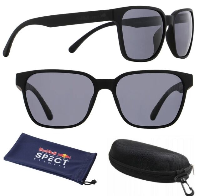 Red Bull okulary ELIOT 001P czarny mat / szyba black smoke mirror S3 Polarized