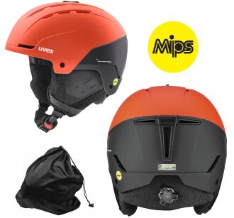 Kask Narciarski Snowboardowy UVEX STANCE MIPS Fierce Red Pomarańczowy mat