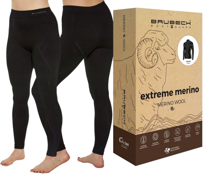 Termoaktywne getry damskie Brubeck Extreme Merino LE1351W