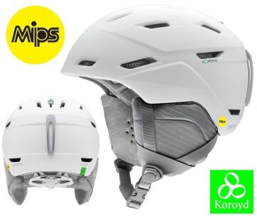 Damski kask narciarski SMITH MIRAGE MIPS +Koroyd matte white