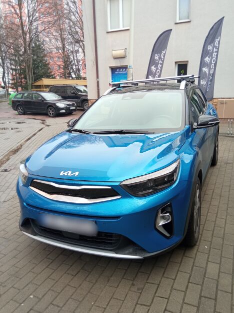 Bagażnik Amos ALFA Dynamic na reling do Kia Stonic 5d 2017->