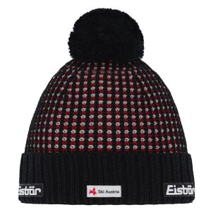 Czapka Eisbar FLOW OS Pompon MU RL SKA Ski Austria kolor 943 black red