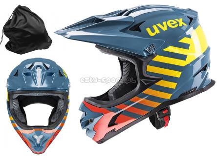 Kask Rowerowy Uvex Hlmt 10 Bike Fullface Enduro Dh Blue Pokr Rzeszow City Sport Pl