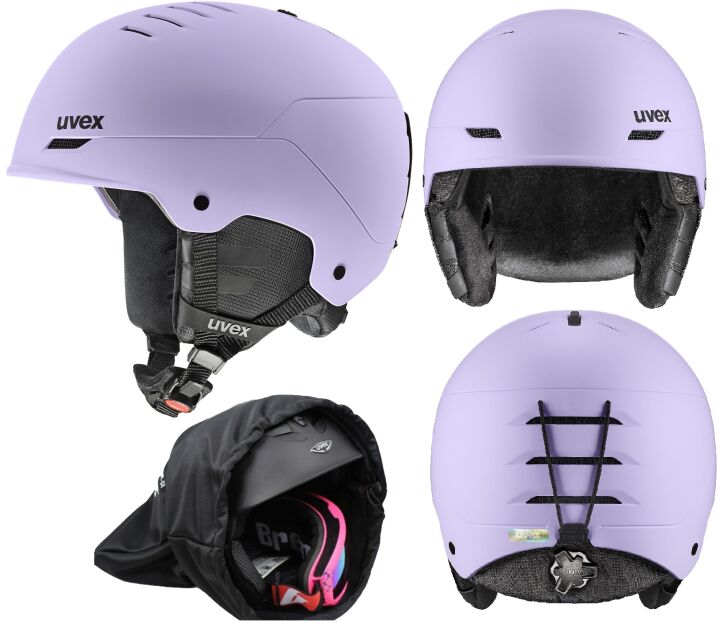 DAMSKI KASK NARCIARSKI Snowboardowy UVEX Wanted Lavender Fiołkowy