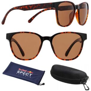 Damskie Okulary RED BULL EMERY 004P brown havana połysk / SZYBA gold mirror S3 Polarized