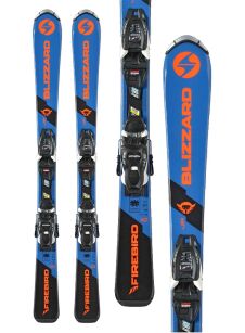 JUNIORSKIE Narty Blizzard FIREBIRD JR blue orange +wiązania