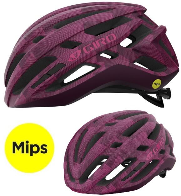 Kask rowerowy GIRO Agilis MIPS GRAVEL szosa DARK CHERRY