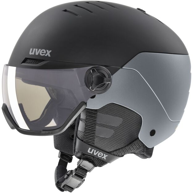 Kask Uvex Wanted Visor PRO V black silver SZYBA Variomatic S1-S3