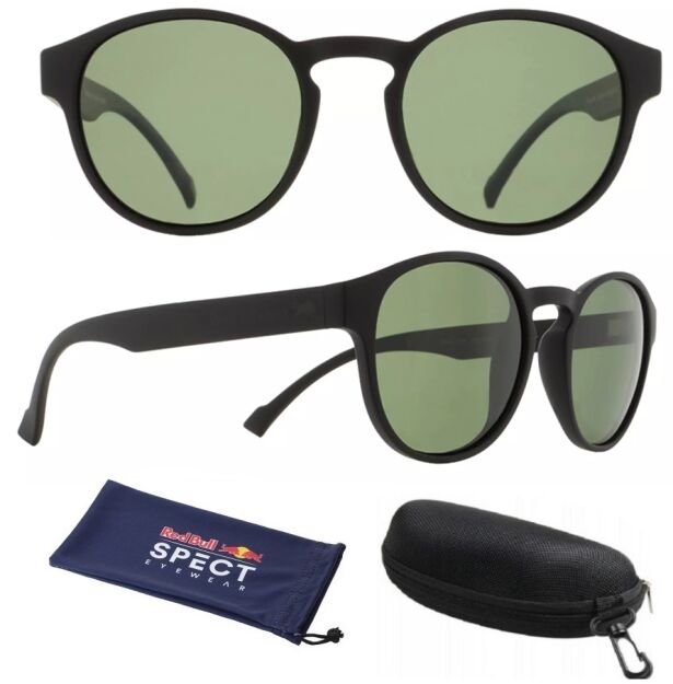 Okulary RED BULL SOUL 004P mat black / SZYBA green mirror S3 Polarized