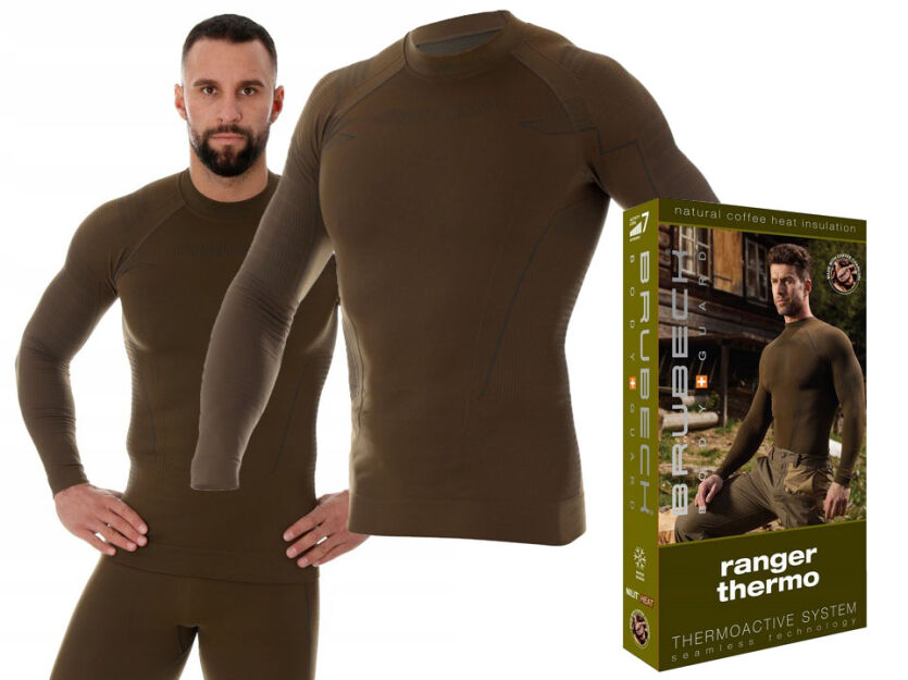 Bluza BRUBECK męska Ranger Thermo khaki  LS1486M