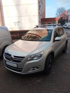 Bagażnik do VW Volkswagen Tiguan I 2007-2016 ALU na relingi EcoBase 120cm