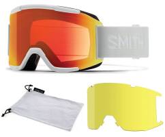 GOGLE SMITH SQUAD white 2 szyby Red Mirror S2 / S1 Yellow