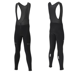 SHIMANO Spodnie rowerowe ZIMOWE na szelkach Wkładka 3D BIB TIGHTS black XL