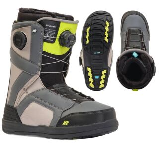 Buty Snowboardowe K2 BOUNDARY 2x BOA Flex 6 grey lime 2025