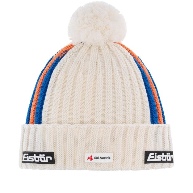 Czapka Eisbar LEIZEL OS Pompon MU RL SKA Ski Austria kolor 599 white blue orange