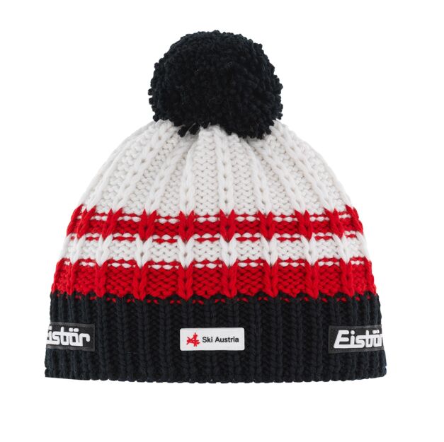 Czapka Eisbar KOVA Pompon MU SKA Ski Austria kolor 309 black red white