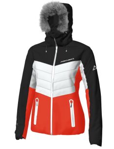 Damska kurtka narciarska Fischer Alpbach Jacket BRW black red white